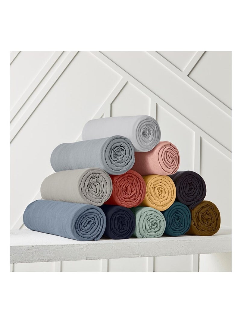 Drap housse 1 personne jersey uni ESSENTIAL gris anthracite - Kiabi