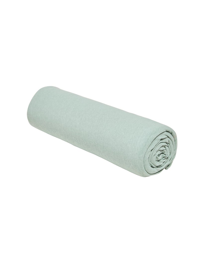 Drap housse 1 personne jersey uni ESSENTIAL Vert - Kiabi