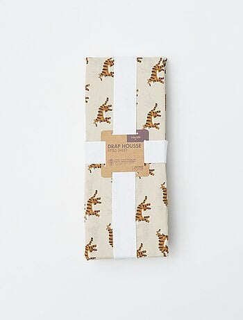 Drap housse 1 personnes (140x200) en coton - Kiabi Home