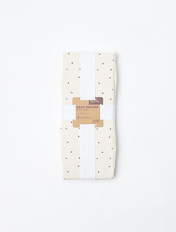Drap housse 1 personnes (140x200) en coton - Kiabi Home