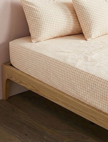 Drap housse 1 personnes 90 x 190 cm en coton - Kiabi Home
