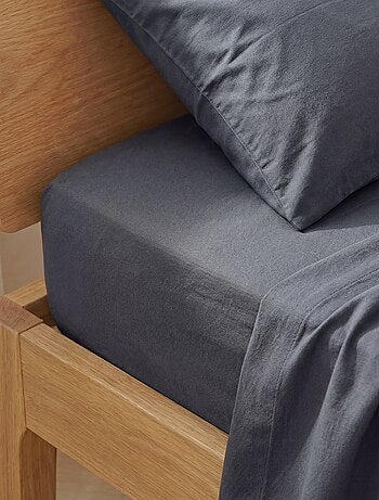Drap housse 1 personnes 90 x 190 en coton - Kiabi Home