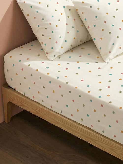 Drap housse 1 personnes 90 x 190 en coton - Kiabi