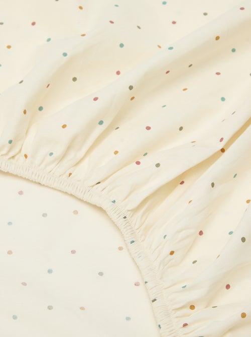 Drap housse 1 personnes 90 x 190 en coton - Kiabi