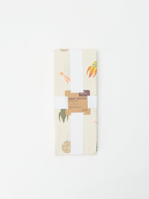 Drap housse 1 personnes 90 x 190 en coton - Kiabi Drap housse 1 personnes 90 x 190 en coton - Kiabi