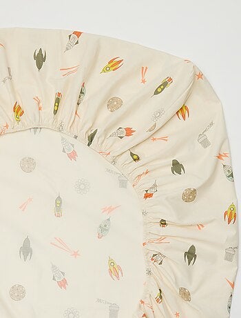 Drap housse 1 personnes (90x190) en coton - Kiabi Home