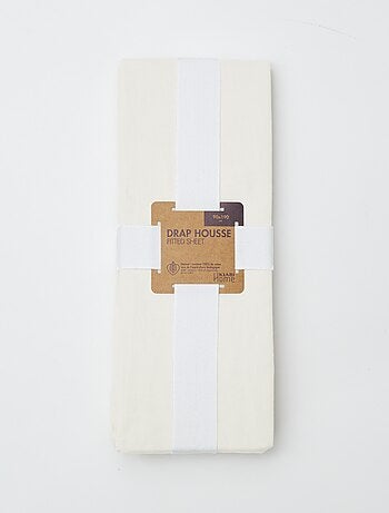 Drap housse 1 personnes (90x190) en coton - Kiabi Home