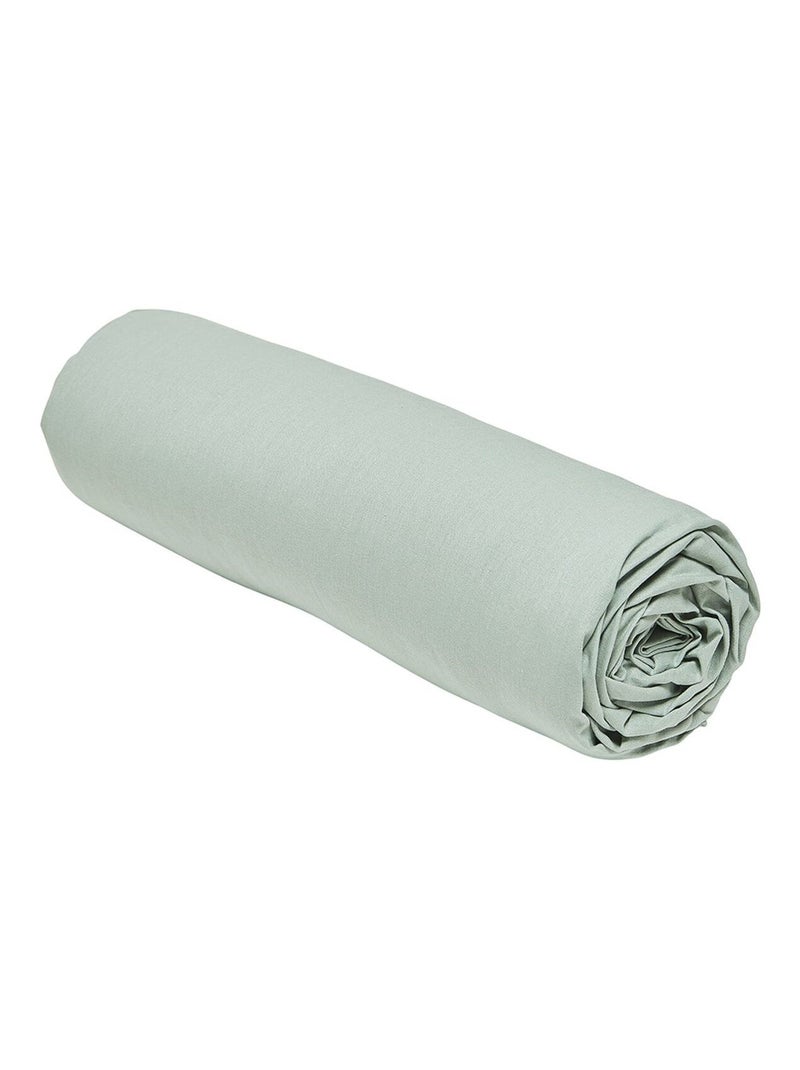 Drap housse 1 place - 100% coton BIO Vert - Kiabi