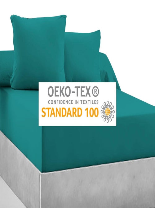 Drap-housse 100% coton 57 Fils - Bonnet 30 cm - Kiabi