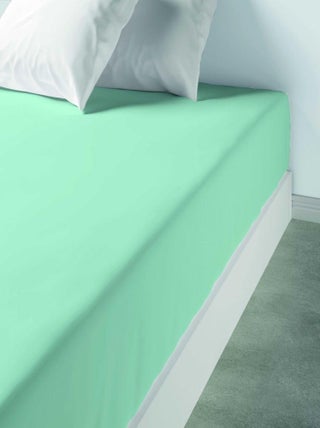 Drap housse 100% Coton 57 fils avec bonnet de 35 cm