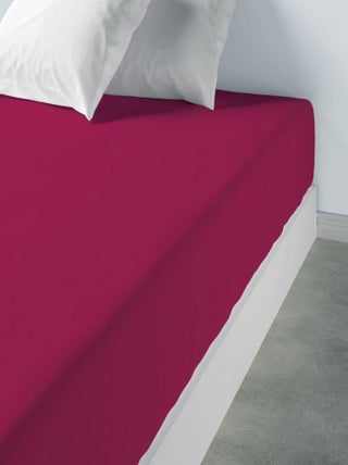 Drap housse 100% Coton 57 fils avec bonnet de 35 cm