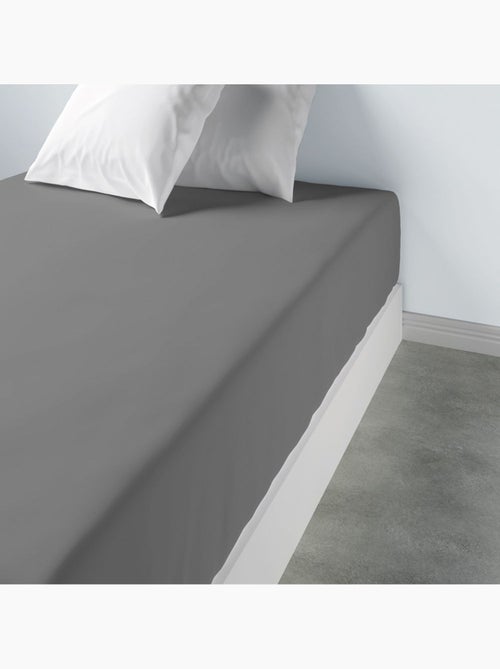 Drap housse 100% Coton 57 fils avec bonnet de 35 cm - Kiabi