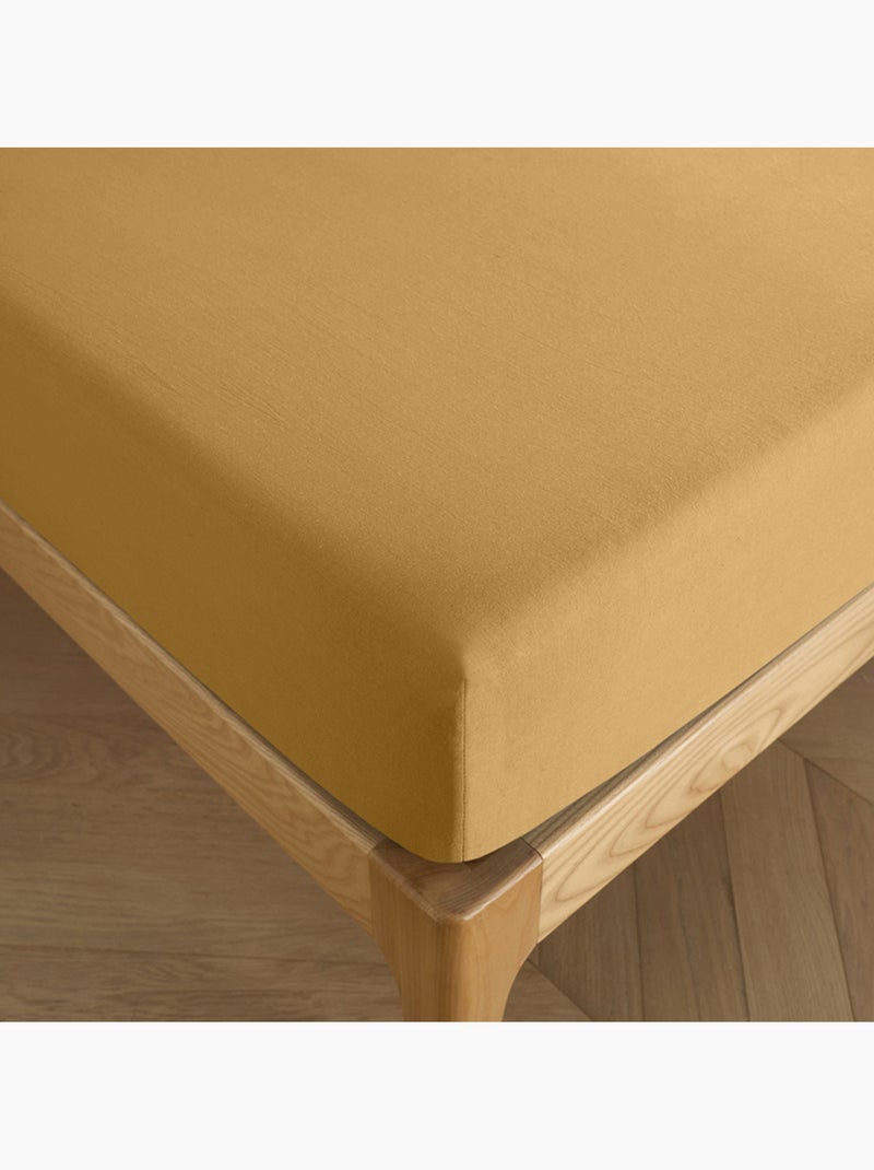Drap Housse – 100% Coton 57 Fils/cm² Miel - Kiabi