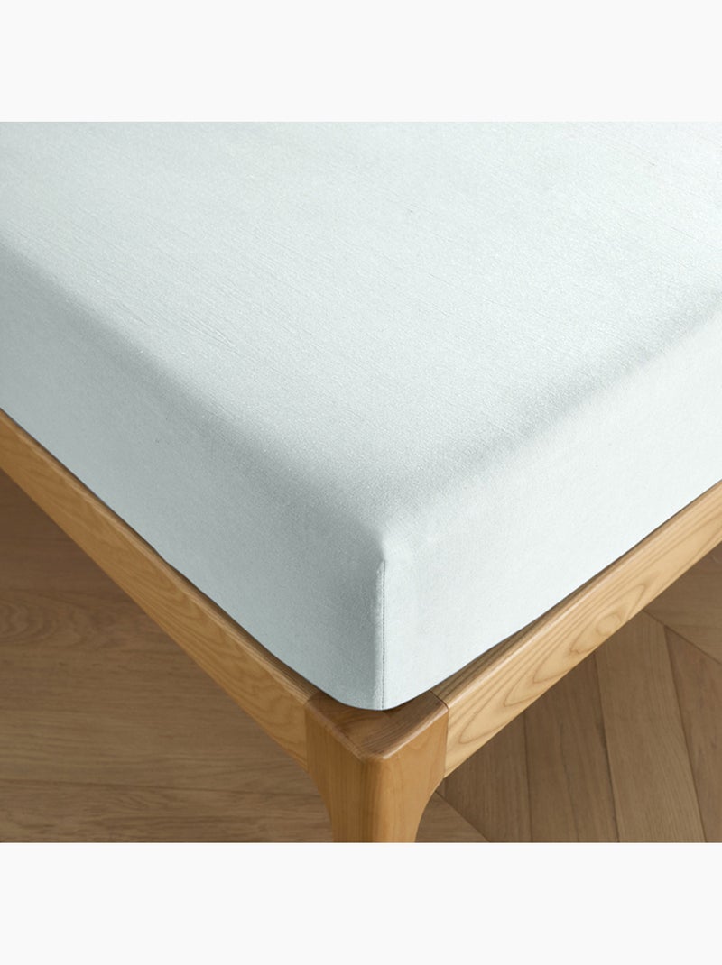 Drap housse – 100% coton 57 fils/cm² Vert clair - Kiabi