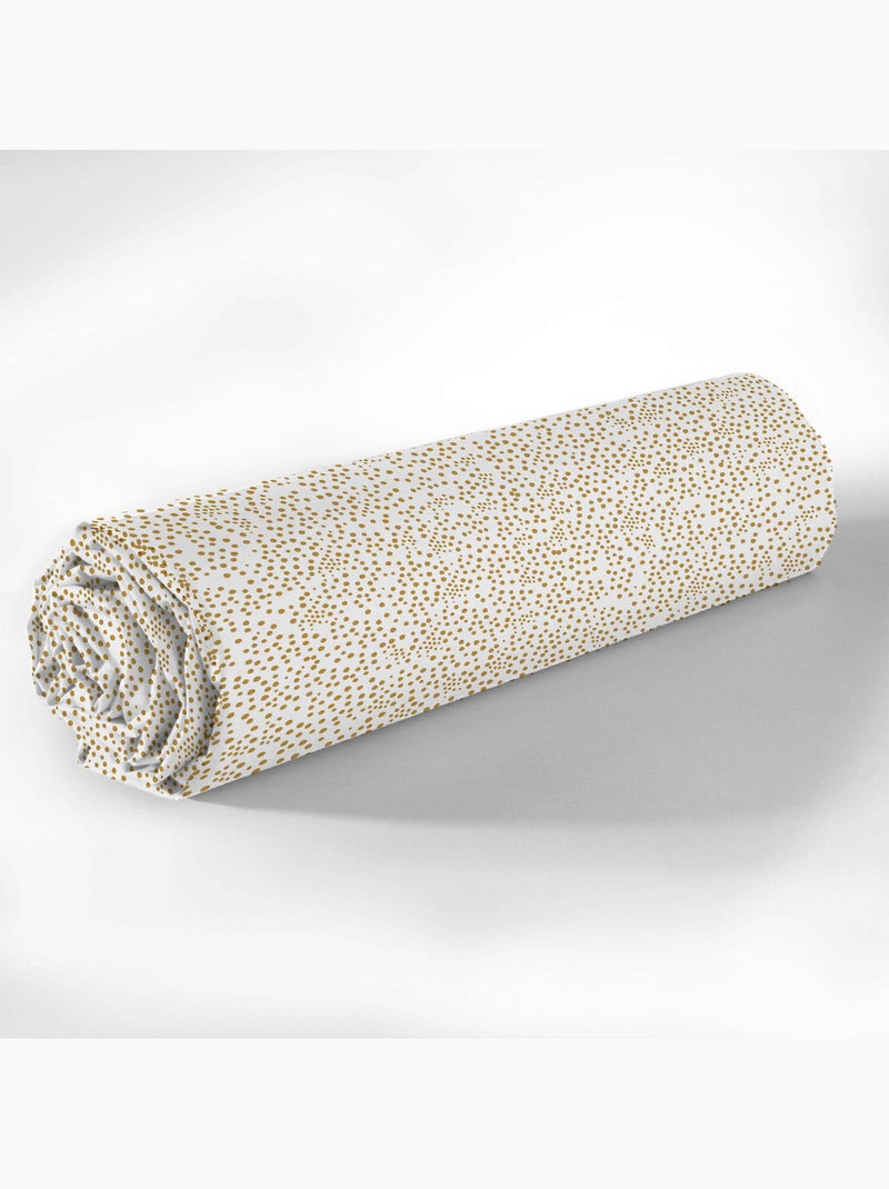 Drap housse 100 % coton alma Beige - Kiabi