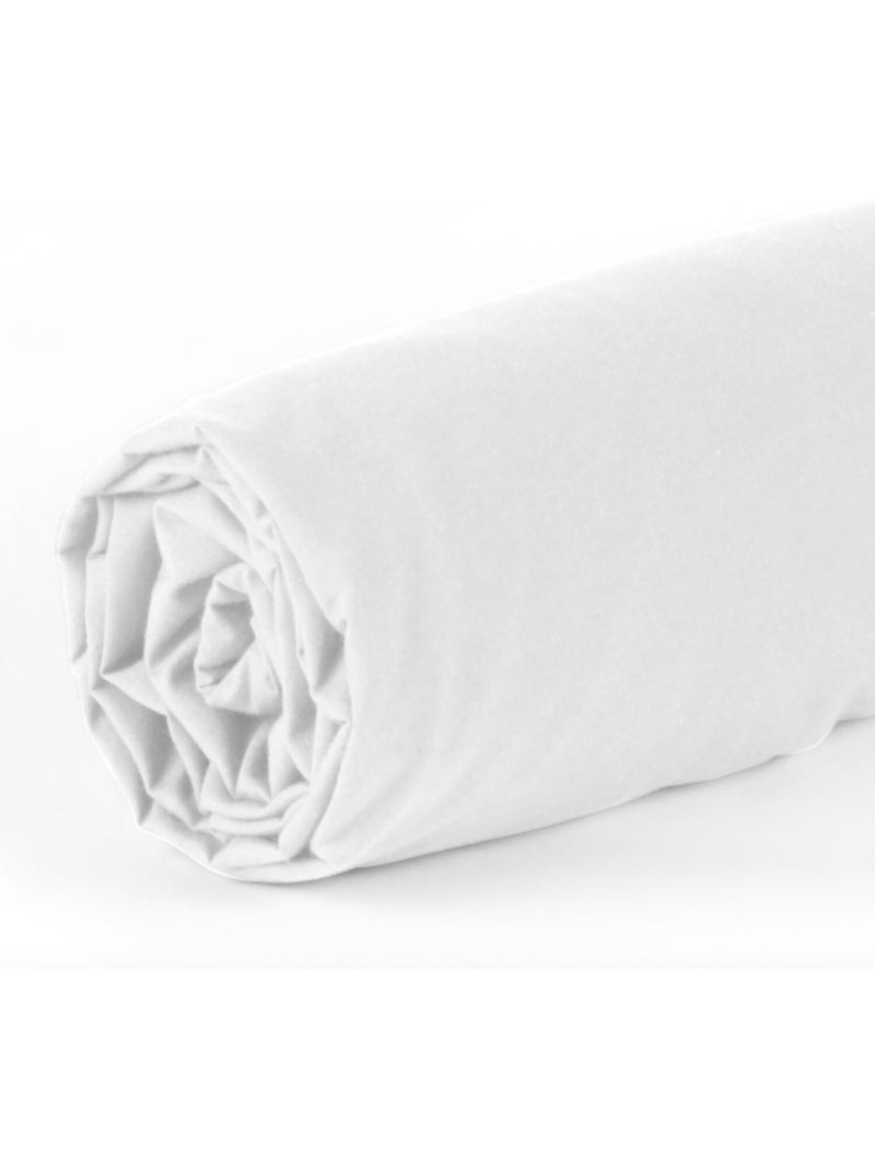Drap housse 100 % coton bamora Blanc - Kiabi