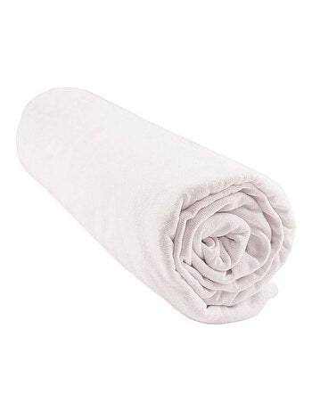 Drap housse 100% Coton Bio pour lit 140x190 / 140x200 cm - Blanc