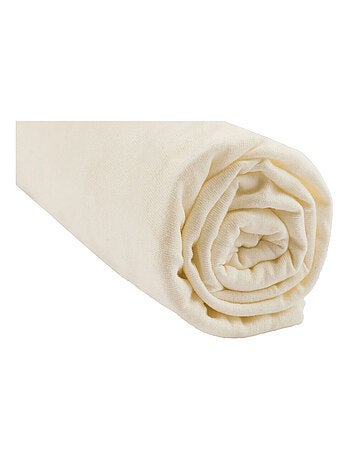 Drap housse 100% Coton Bio pour lit 140x190 / 140x200 cm - Blanc