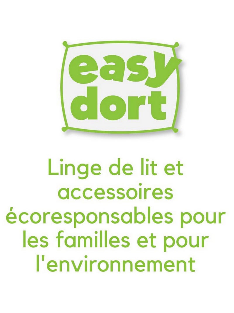 Drap housse 100% Coton Bio pour lit 140x190 / 140x200 cm Gris - Kiabi