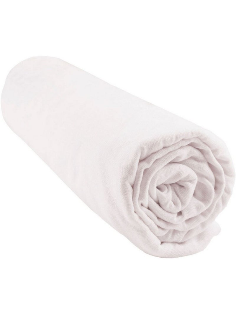 Drap housse 100% coton bio pour lit enfant évolutif 90x140 cm Blanc - Kiabi