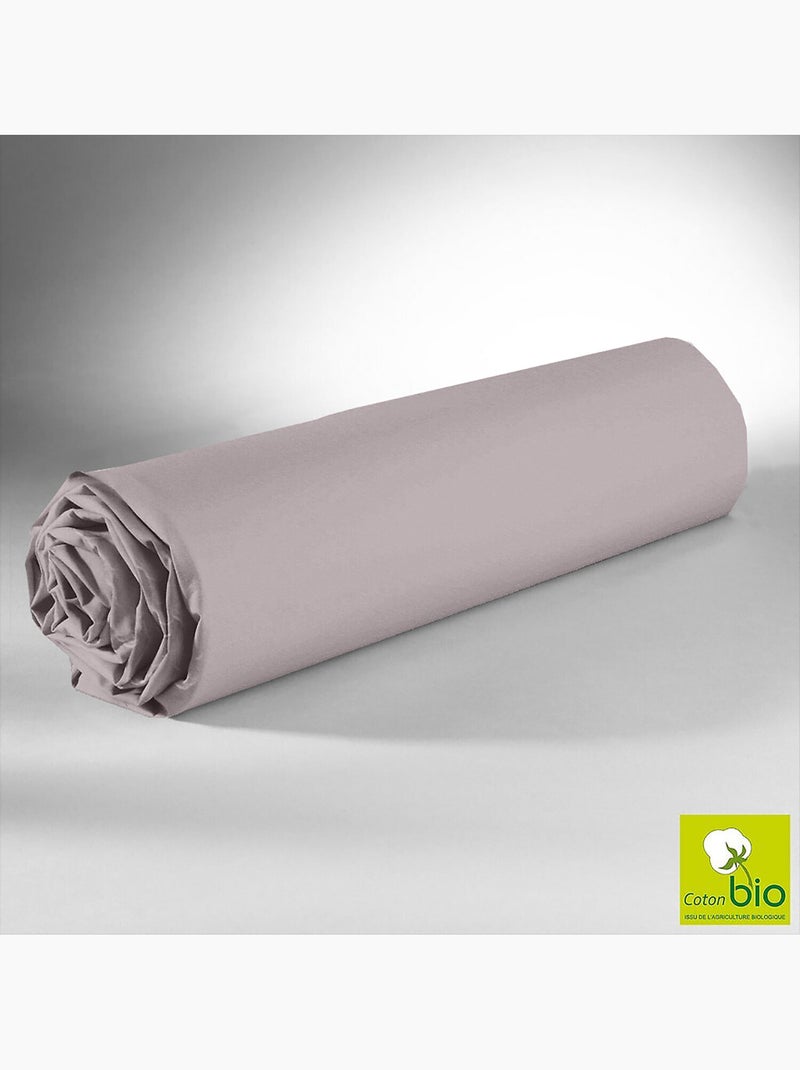 Drap housse 100 % coton bio terra Beige - Kiabi
