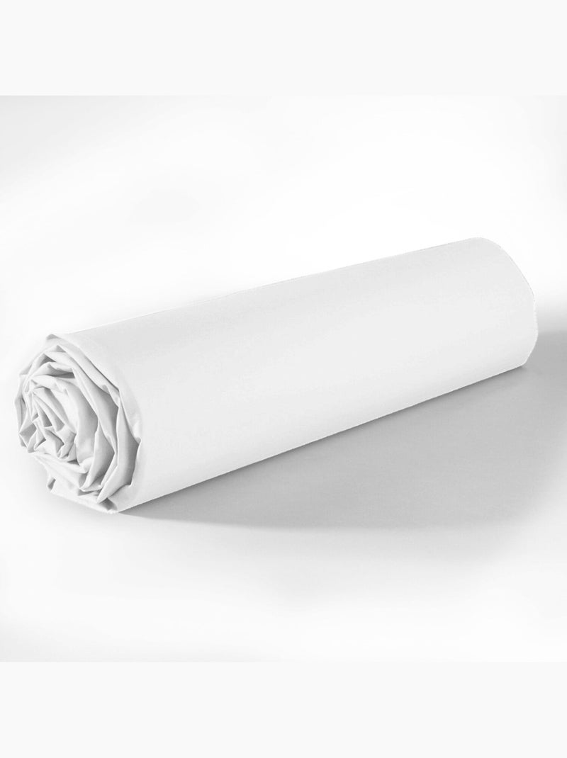 Drap housse 100 % coton essentiel Blanc - Kiabi