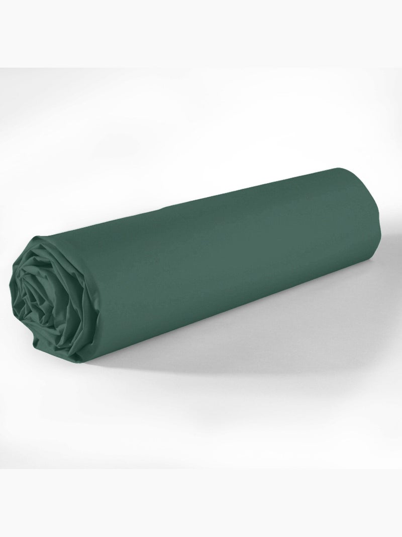 Drap housse 100 % coton essentiel Bleu canard - Kiabi