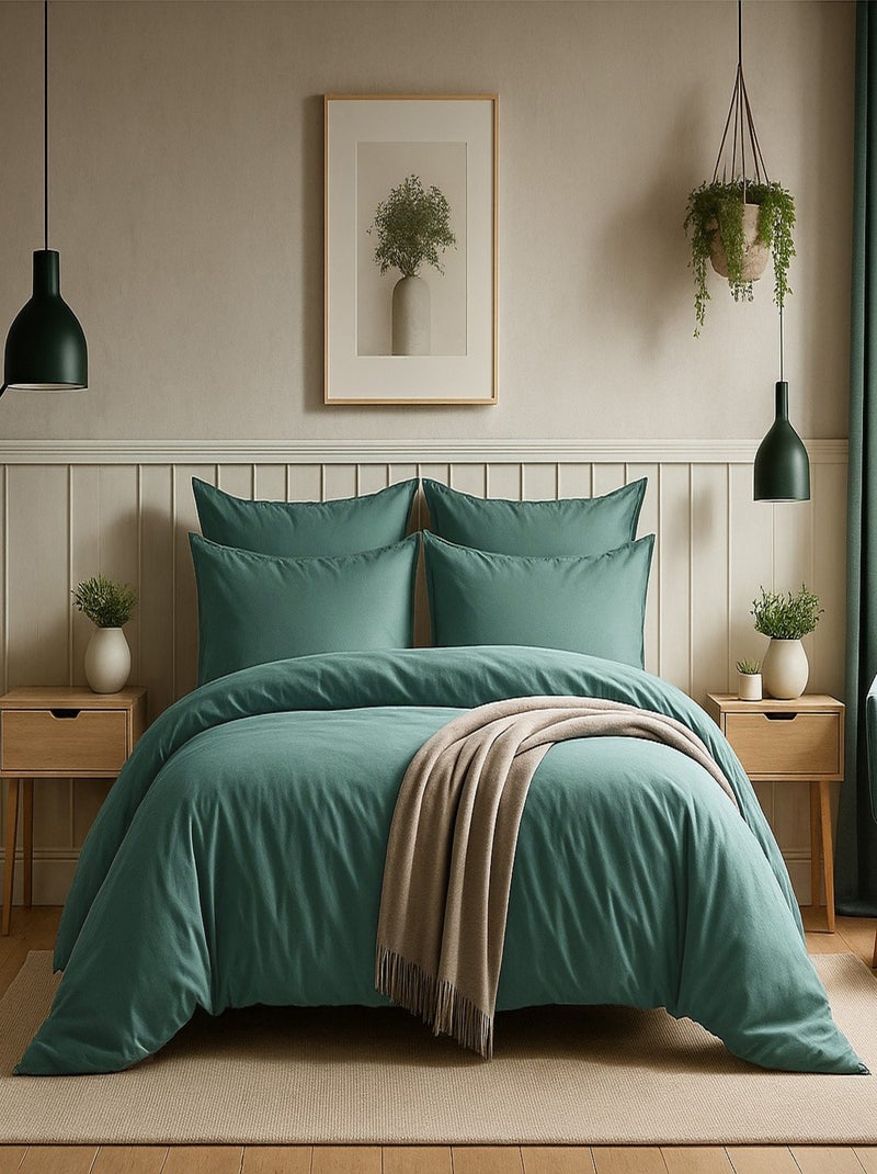 Drap housse 100 % coton essentiel Bleu - Kiabi