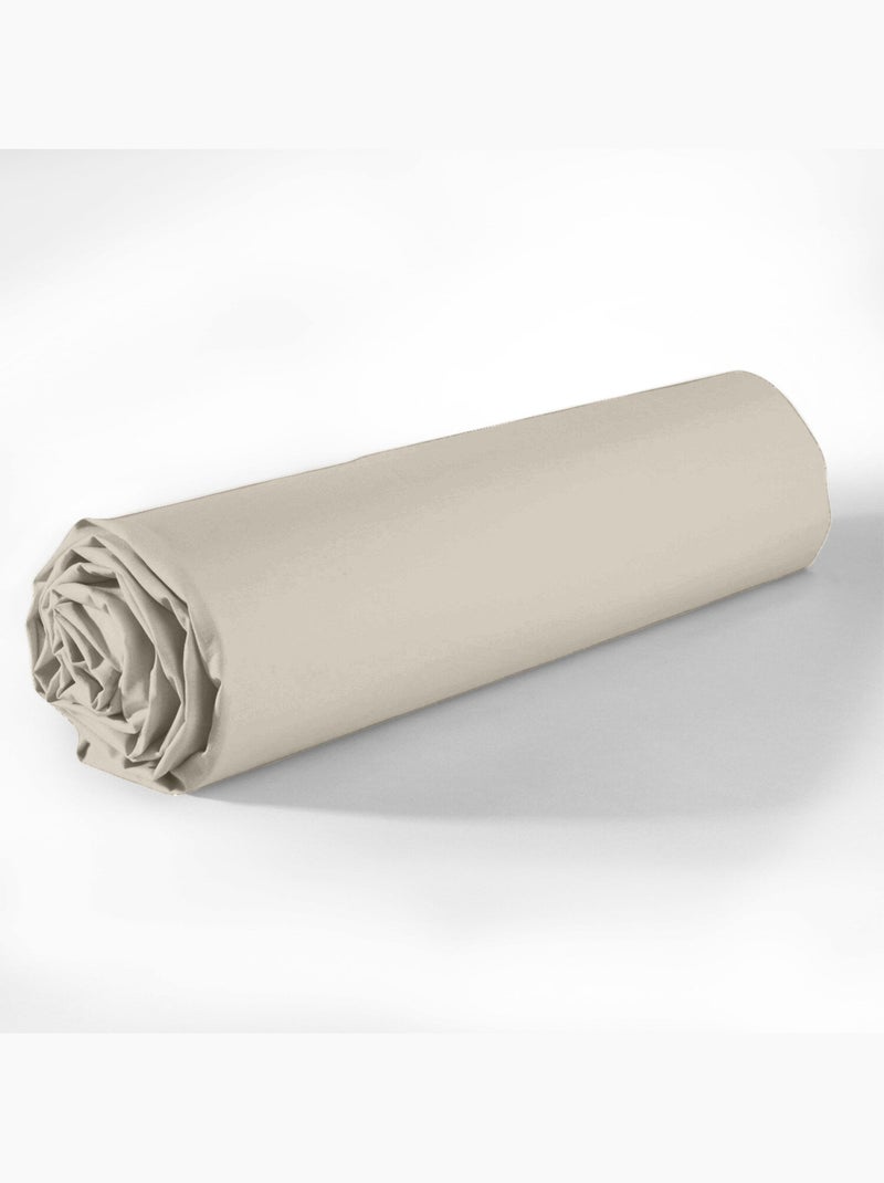 Drap housse 100 % coton essentiel Ivoire - Kiabi