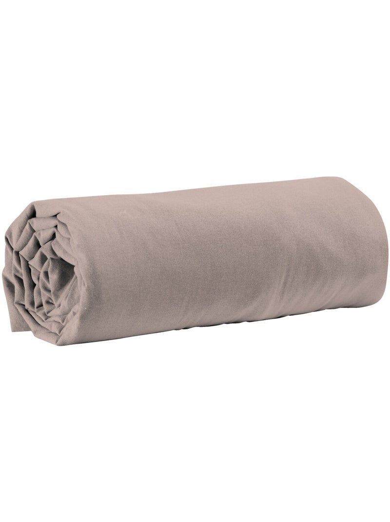 Drap housse 100 % coton essentiel Ivoire - Kiabi