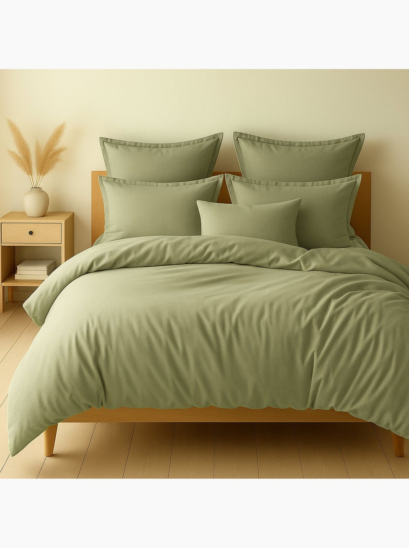 Drap housse 100 % coton essentiel Verveine - Kiabi