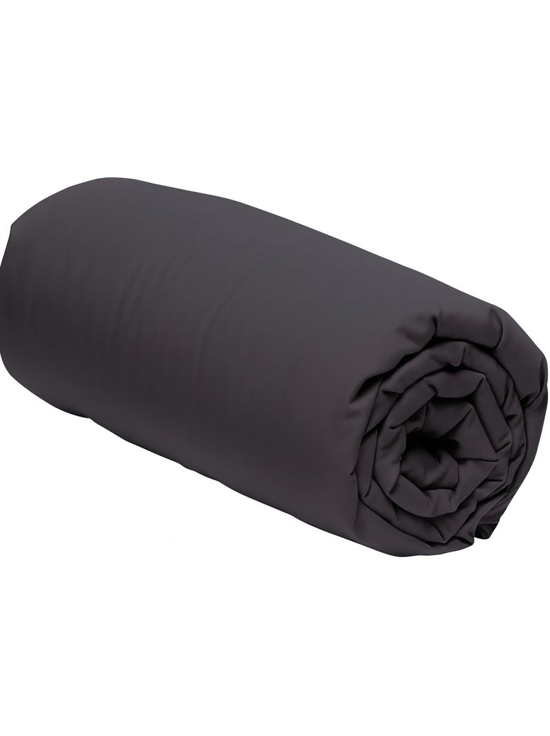 Drap housse 100 % coton meno gris anthracite - Kiabi