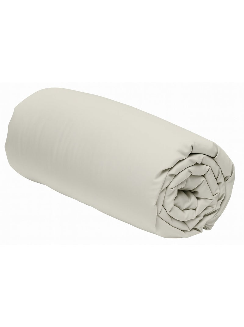 Drap housse 100 % coton meno Gris perle - Kiabi