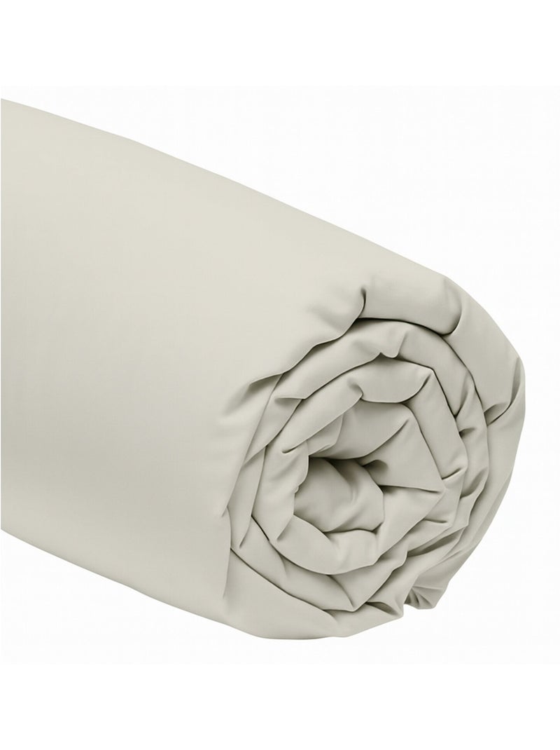 Drap housse 100 % coton meno Gris perle - Kiabi