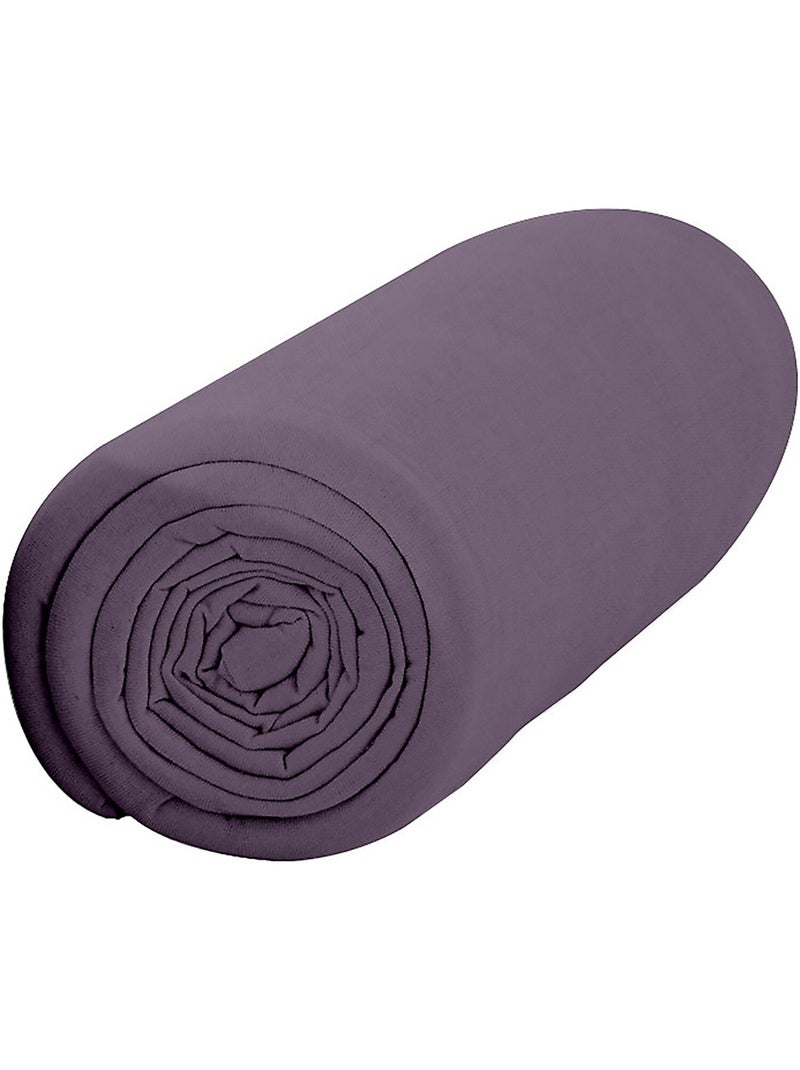 Drap housse 100 % coton meno Violet - Kiabi