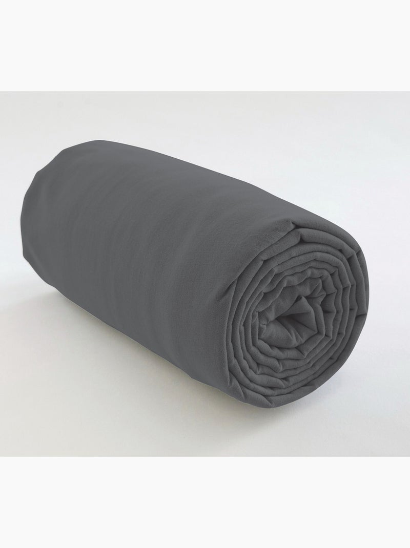 Drap housse 100 % coton oli Gris foncé - Kiabi