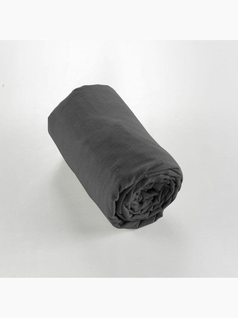 Drap housse 100 % coton orea Gris foncé - Kiabi