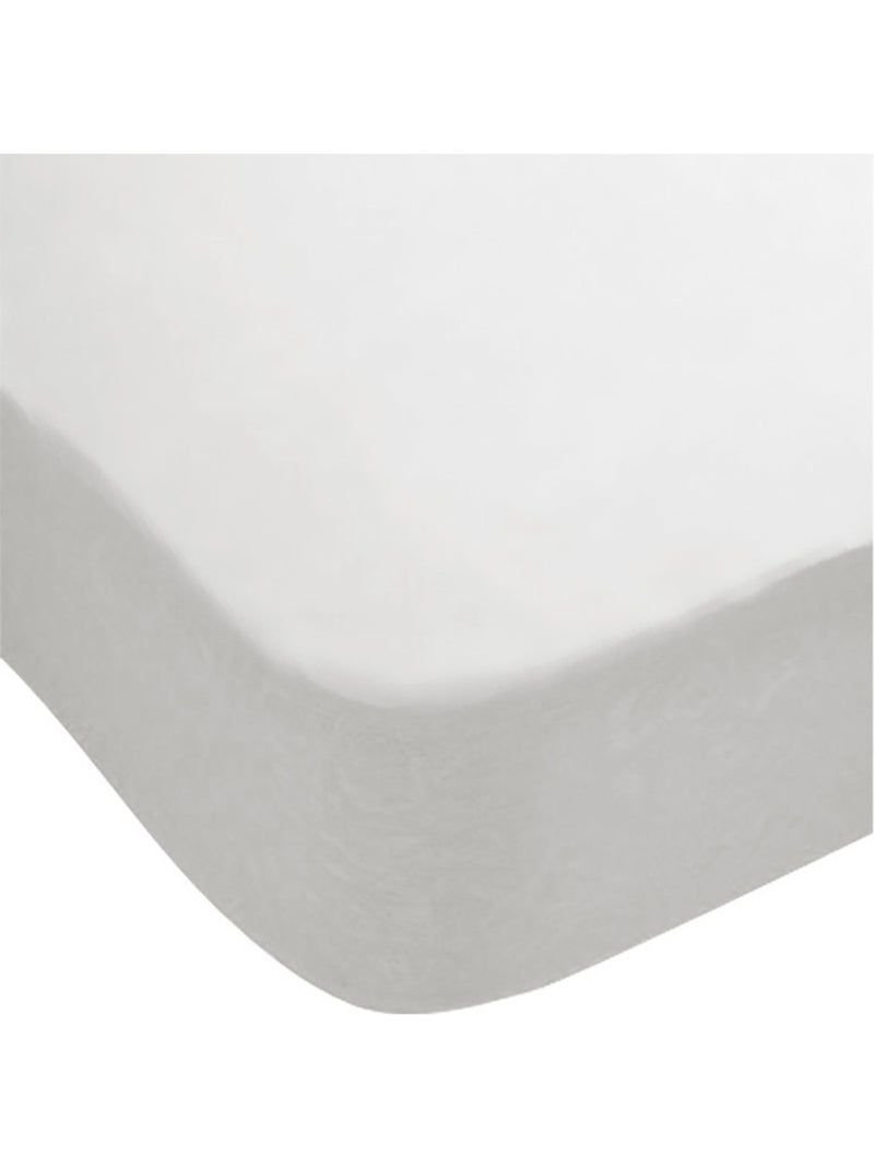 Drap Housse 100% coton percale Extra doux Blanc - Kiabi