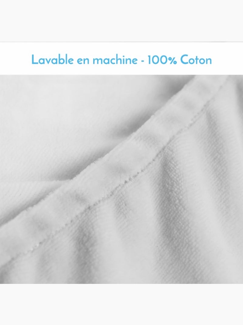 Drap housse 100% coton pour plan incliné - Monsieur Bébé Blanc Blanc - Kiabi