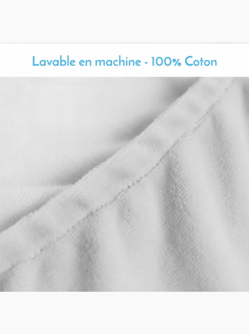 Drap housse 100% coton pour plan incliné - Monsieur Bébé Blanc Blanc - Kiabi