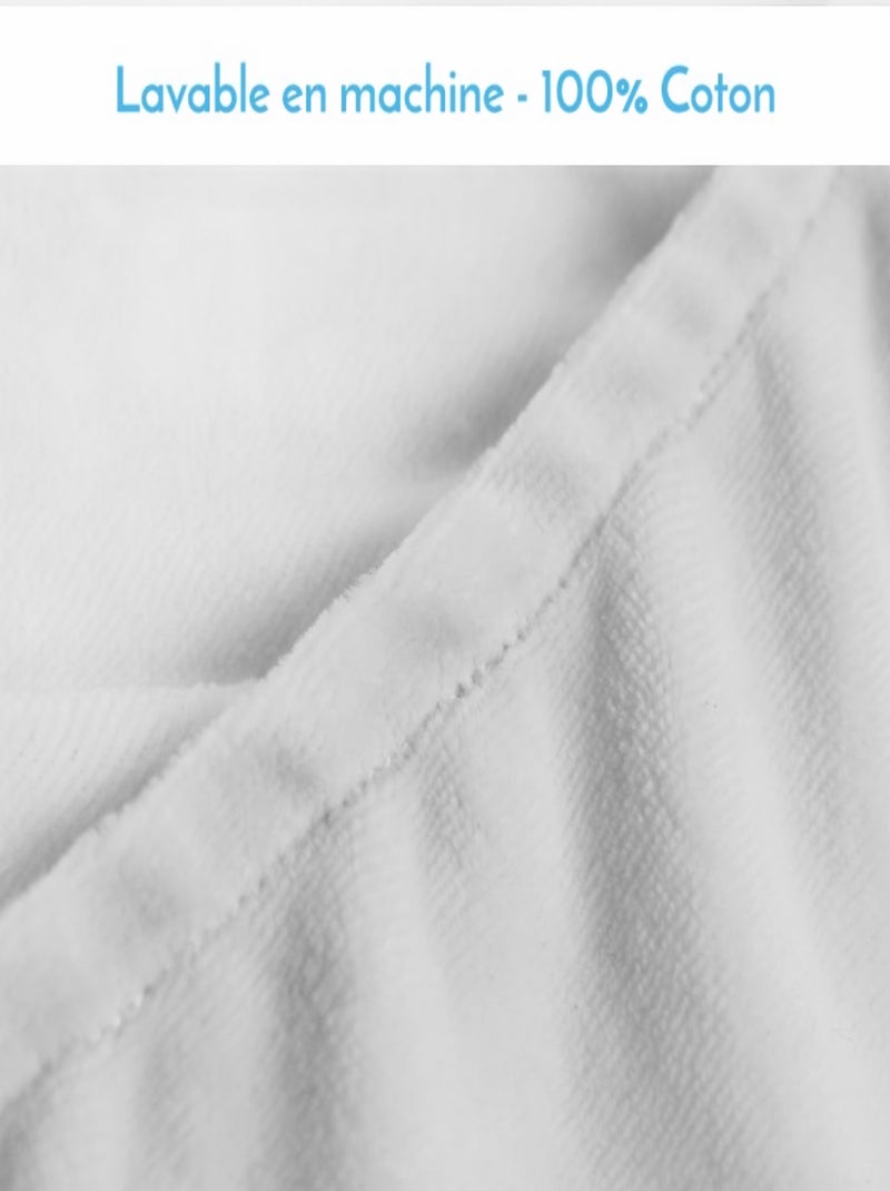 Drap housse 100% coton pour plan incliné - Monsieur Bébé Blanc - Kiabi