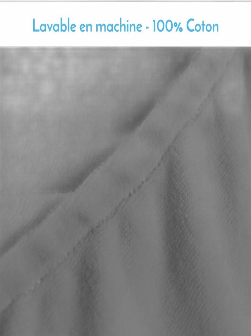 Drap housse 100% coton pour plan incliné - Monsieur Bébé Gris - Kiabi