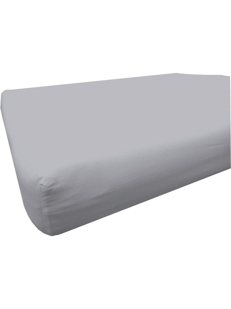 Drap housse 100 % coton terra Gris clair - Kiabi