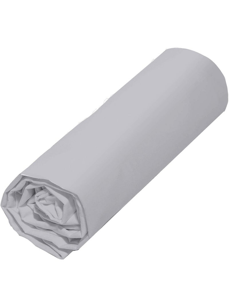 Drap housse 100 % coton terra Gris clair - Kiabi