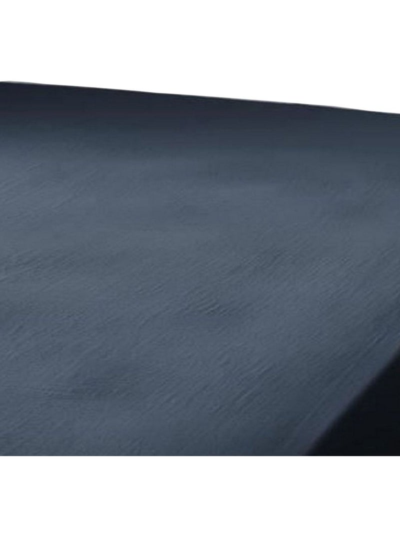 Drap housse 100% Gaze de Coton 74 fils Bleu foncé - Kiabi