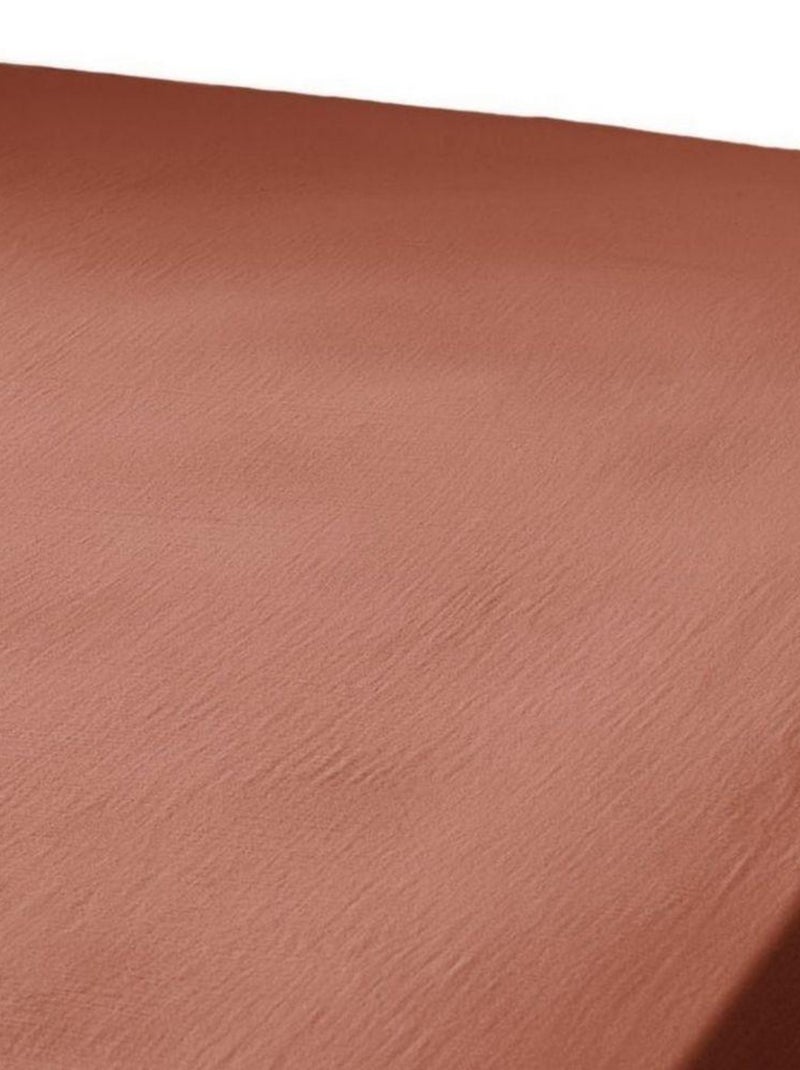 Drap housse 100% Gaze de Coton 74 fils Orange - Kiabi