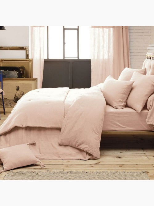 Drap housse 100% Gaze de Coton 74 fils - Kiabi