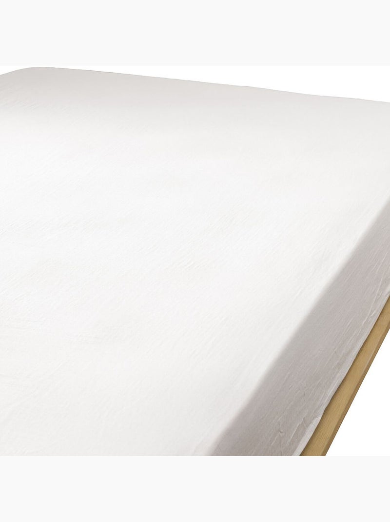 Drap housse 100 % gaze de coton ozen Blanc - Kiabi