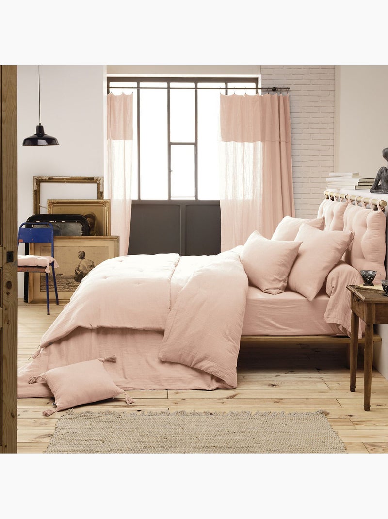 Drap housse 100 % gaze de coton ozen Rose - Kiabi