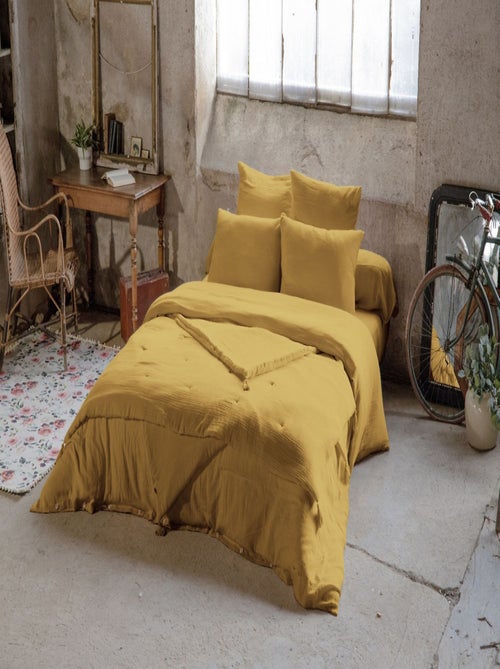 Drap housse 100 % gaze de coton ozen - Kiabi Drap housse 100 % gaze de coton ozen - Kiabi